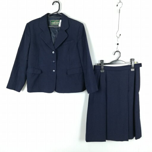ブレザー スカート 上下2点セット 冬物 女子 学生服 埼玉蕨高校 紺 制服 中古 ランクB NA1717 ブレザー スカート 上下2点セット 冬物 女子 学生服 埼玉蕨高校 紺 制服 中古 ランクB NA1717