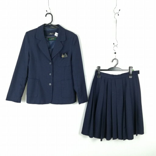 ブレザー ベスト スカート 上下3点セット 指定 冬物 女子 学生服 大阪豊中市立第八中学 紺 制服 中古 ランクC EY0371 ブレザー ベスト スカート 上下3点セット 指定 冬物 女子 学生服 大阪豊中市立第八中学 紺 制服 中古 ランクC EY0371