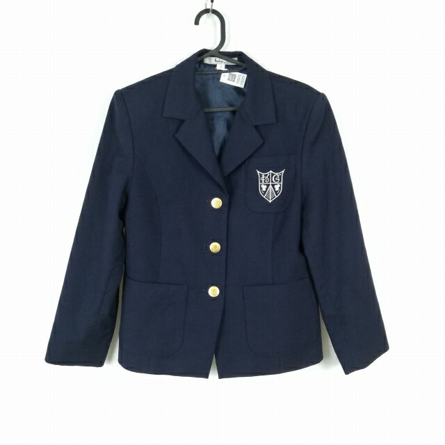 ブレザー 上着 冬物 女子 学生服 兵庫甲南女子大学 紺 制服 中古 ランクB EY0372