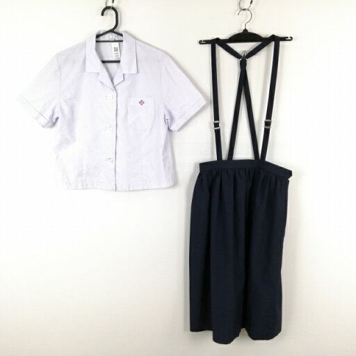 ブラウス スカート 上下2点セット 夏物 女子 学生服 高知土佐高校 白 制服 中古 ランクC EY0481 ブラウス スカート 上下2点セット 夏物 女子 学生服 高知土佐高校 白 制服 中古 ランクC EY0481