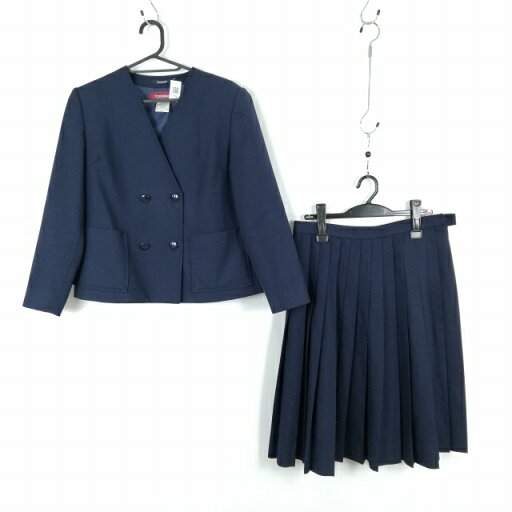 イートン スカート 上下2点セット 165A トンボ 冬物 女子 学生服 中学 高校 紺 制服 中古 ランクC EY0486 イートン スカート 上下2点セット 165A トンボ 冬物 女子 学生服 中学 高校 紺 制服 中古 ランクC EY0486