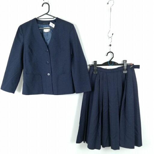 イートン スカート 上下2点セット 160A 冬物 女子 学生服 中学 高校 紺 制服 中古 ランクC EY1609 イートン スカート 上下2点セット 160A 冬物 女子 学生服 中学 高校 紺 制服 中古 ランクC EY1609