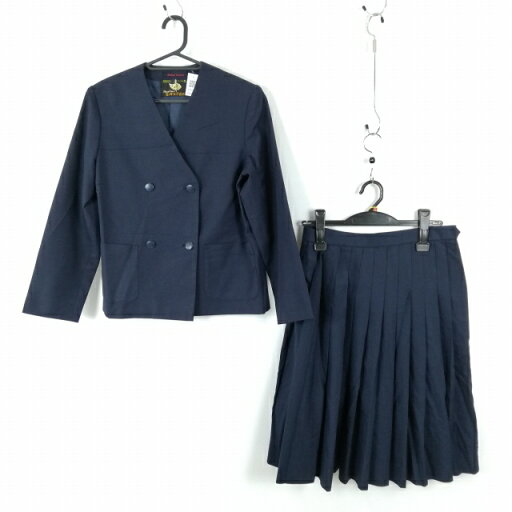 イートン スカート 上下2点セット 冬物 女子 学生服 中学 高校 紺 制服 中古 ランクC EY1610 イートン スカート 上下2点セット 冬物 女子 学生服 中学 高校 紺 制服 中古 ランクC EY1610