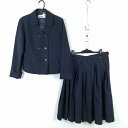 ジャケット スカート 上下2点セット 大きいサイズ 冬物 女子 学生服 東京桐朋女子中学高校 紺 制服 中古 ランクC EY1619
