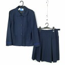 ジャケット スカート 上下2点セット 180A 大きいサイズ 特大 冬物 女子 学生服 香川三木中学 紺 制服 中古 ランクC NA0621