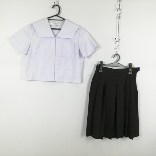 セーラー服 スカート 上下2点セット LL 大きいサイズ 夏物 女子 学生服 中学 高校 白 制服 中古 ランクB EY1635 セーラー服 スカート 上下2点セット LL 大きいサイズ 夏物 女子 学生服 中学 高校 白 制服 中古 ランクB EY1635