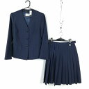 イートン スカート 上下2点セット 155A 冬物 女子 学生服 東京尾久八幡中学 紺 制服 中古 ランクC EY1645