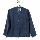 イートン 上着 冬物 女子 学生服 中学 高校 紺 制服 中古 ランクC EY1655