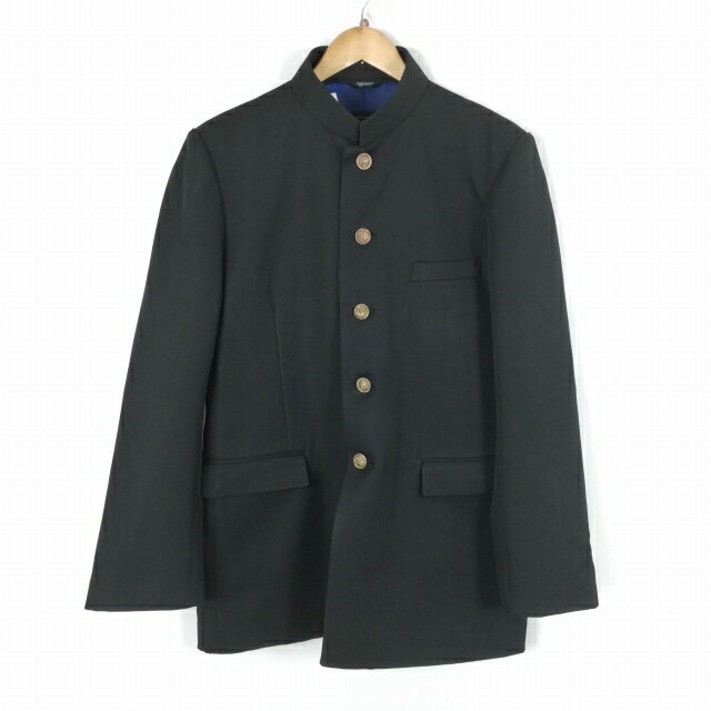 学生服 学ラン 180 男子 上着 変形学生服 詰襟 カシドス 黒 中古 ランクC a3 JJ6658