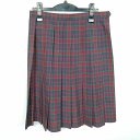 スクールスカート 夏物 w69-丈59 チェック 中学 高校 プリーツ 学生服 制服 女子 中古 HK2470
