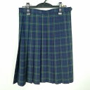 スクールスカート 夏物 w69-丈60 チェック 東京立川第二中学 プリーツ 学生服 制服 女子 中古 HK6024