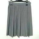 スクールスカート 夏物 w60-丈57 ストライプ 中学 高校 プリーツ 学生服 制服 女子 中古 HK6029