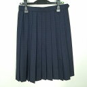 スクールスカート 冬物 w66-丈60 チェック 福岡市立中学標準服 プリーツ 学生服 制服 女子 中古 HK6054