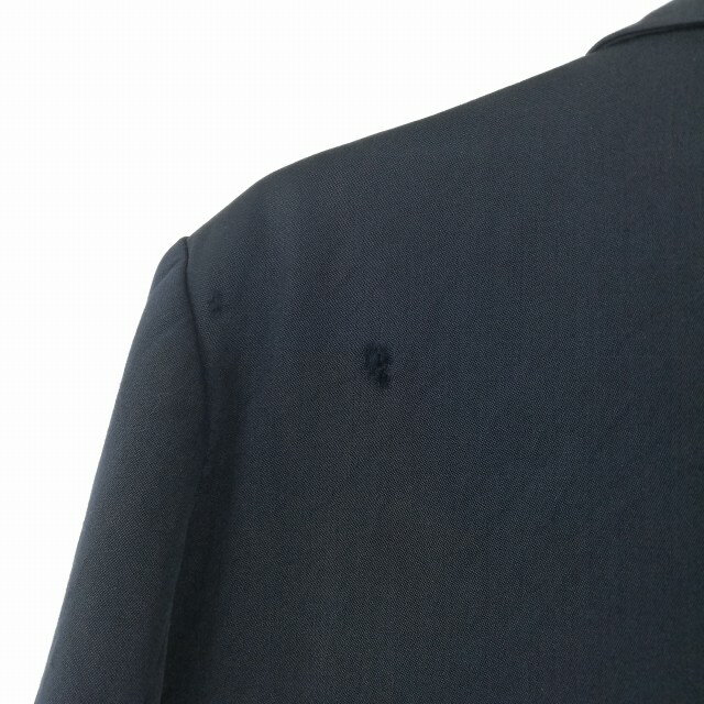ブレザー スカート 上下2点セット 大きいサイズ 冬物 女子 学生服 中学 高校 黒 制服 中古 ランクC EY1779