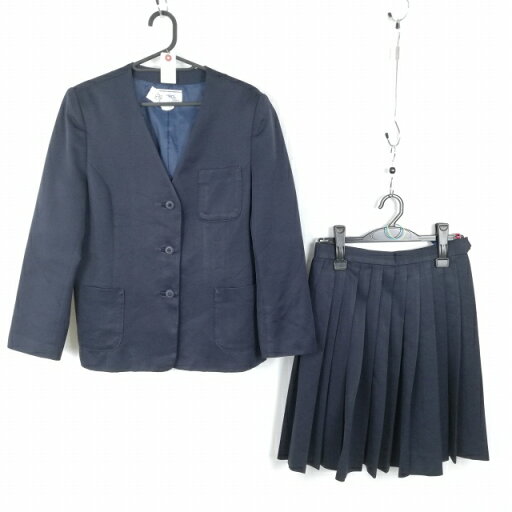 イートン スカート 上下2点セット 165A カンコー 冬物 女子 学生服 中学 高校 紺 制服 中古 ランクC EY1780 イートン スカート 上下2点セット 165A カンコー 冬物 女子 学生服 中学 高校 紺 制服 中古 ランクC EY1780