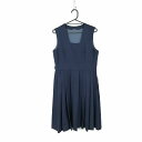ジャンパースカート バスト86 ウエスト76 冬物 女子 学生服 中学 高校 紺 制服 中古 ランクC NA6411