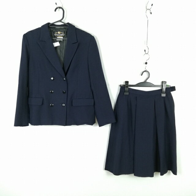 ブレザー スカート 上下2点セット 冬物 女子 学生服 兵庫琴丘高校 紺 制服 中古 ランクB NA8855