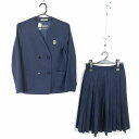 イートン スカート 上下2点セット 160 冬物 女子 学生服 埼玉北本東中学 紺 制服 中古 ランクC EY1831
