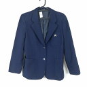 ブレザー 上着 冬物 女子 学生服 中学 高校 紺 制服 中古 ランクB EY1834