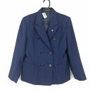 ブレザー 上着 冬物 女子 学生服 中学 高校 紺 制服 中古 ランクB EY1835