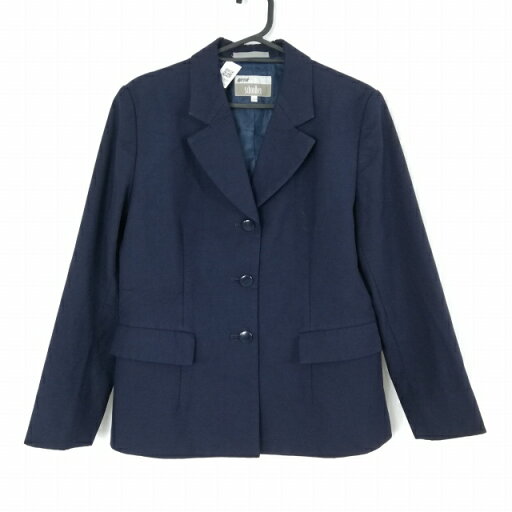 ブレザー 上着 L 冬物 女子 学生服 中学 高校 紺 制服 中古 ランクC EY1859 ブレザー 上着 L 冬物 女子 学生服 中学 高校 紺 制服 中古 ランクC EY1859