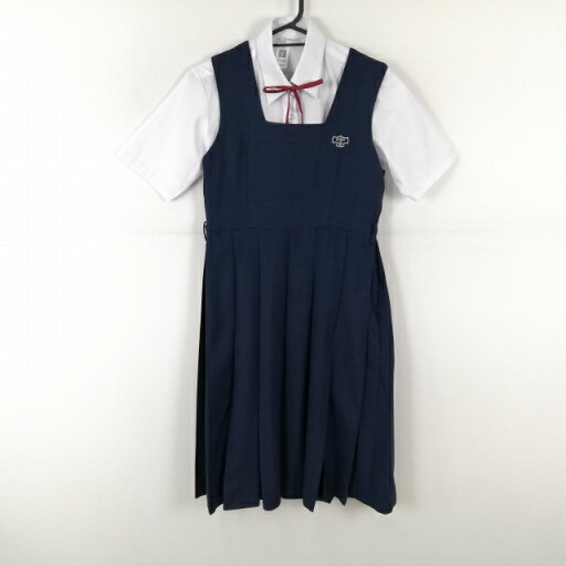 ジャンパースカート 紐タイ バスト82 ウエスト70 冬物 女子 学生服 東京あきる野市立東中学 紺 制服 中古 ランクC EY6284 ジャンパースカート 紐タイ バスト82 ウエスト70 冬物 女子 学生服 東京あきる野市立東中学 紺 制服 中古 ランクC EY6284