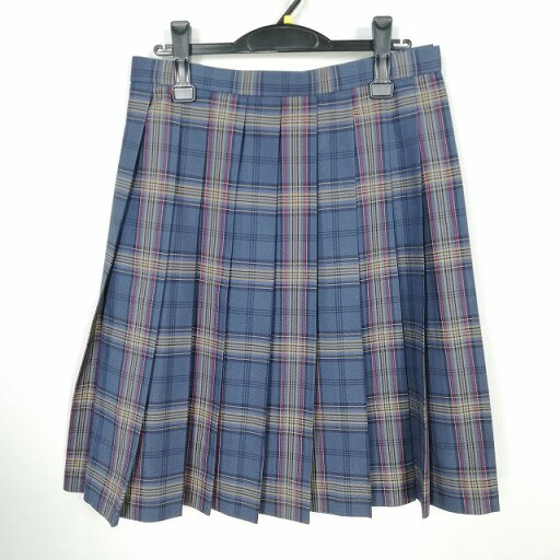 スクールスカート 冬物 w69-丈59 チェック 中学 高校 プリーツ 学生服 制服 女子 中古 HK3065 スクールスカート 冬物 w69-丈59 チェック 中学 高校 プリーツ 学生服 制服 女子 中古 HK3065