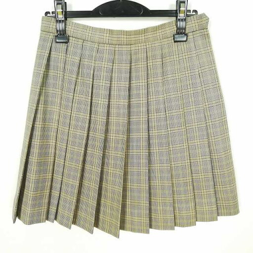 スクールスカート 冬物 w66-丈45 チェック 中学 高校 ミニ丈 プリーツ 学生服 制服 女子 中古 HK8376 スクールスカート 冬物 w66-丈45 チェック 中学 高校 ミニ丈 プリーツ 学生服 制服 女子 中古 HK8376