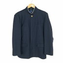 学生服 学ラン 180A 男子 富士ヨット 上着 ウール混 学校指定制服 ラウンドカラー 紺 中古 ランクC a3 JJ5658