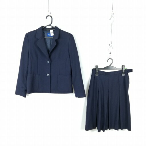 ブレザー スカート 上下2点セット ミッシェルクラン 冬物 女子 学生服 中学 高校 紺 制服 中古 ランクC NA6522 ブレザー スカート 上下2点セット ミッシェルクラン 冬物 女子 学生服 中学 高校 紺 制服 中古 ランクC NA6522