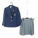 ブレザー スカート 上下2点セット 155A 冬物 女子 学生服 東京浅間中学 紺 制服 中古 ランクC EY1887