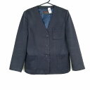 イートン 上着 カンコー 冬物 女子 学生服 中学 高校 紺 制服 中古 ランクC EY1979