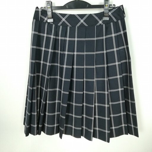 スクールスカート 冬物 w66-丈58 チェック 中学 高校 森英恵 プリーツ 学生服 制服 女子 中古 HK2621 スクールスカート 冬物 w66-丈58 チェック 中学 高校 森英恵 プリーツ 学生服 制服 女子 中古 HK2621