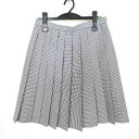 スクールスカート 冬物 w66-丈54 チェック 中学 高校 プリーツ 学生服 制服 女子 中古 HK2984
