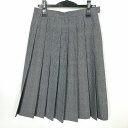 スクールスカート 冬物 w63-丈64 チェック 熊本武蔵中学 プリーツ 学生服 制服 女子 中古 HK2987