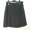 スクールスカート 夏物 w69-丈56 ストライプ 中学 高校 プリーツ 学生服 制服 女子 中古 HK3020