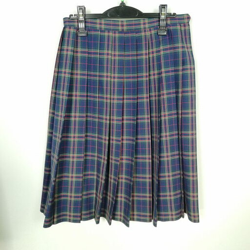スクールスカート 冬物 w66-丈66 チェック 中学 高校 プリーツ 学生服 制服 女子 中古 HK8863 スクールスカート 冬物 w66-丈66 チェック 中学 高校 プリーツ 学生服 制服 女子 中古 HK8863