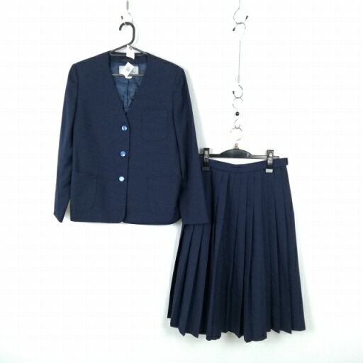 イートン スカート 上下2点セット 160A 冬物 女子 学生服 中学 高校 紺 制服 中古 ランクC NA1743 イートン スカート 上下2点セット 160A 冬物 女子 学生服 中学 高校 紺 制服 中古 ランクC NA1743