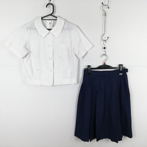 ブラウス スカート 上下2点セット L 富士ヨット 夏物 女子 学生服 中学 高校 白 制服 中古 ランクC NA6532 ブラウス スカート 上下2点セット L 富士ヨット 夏物 女子 学生服 中学 高校 白 制服 中古 ランクC NA6532