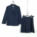 ブレザー スカート 上下2点セット 175A 大きいサイズ カンコー 冬物 女子 学生服 中学 高校 紺 制服 中古 ランクB NA9103