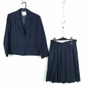 ブレザー スカート 上下2点セット 160B 冬物 女子 学生服 埼玉与野高校 紺 制服 中古 ランクC NA9905