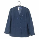 イートン 上着 大きいサイズ 冬物 女子 学生服 中学 高校 紺 制服 中古 ランクC EY1891