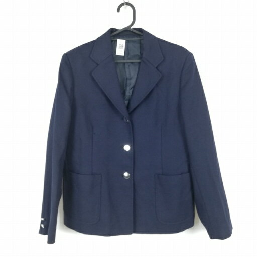 ブレザー 上着 冬物 女子 学生服 中学 高校 紺 制服 中古 ランクC EY1894 ブレザー 上着 冬物 女子 学生服 中学 高校 紺 制服 中古 ランクC EY1894