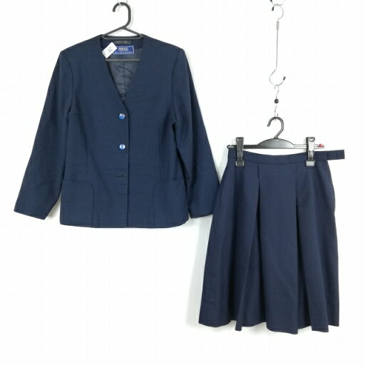 イートン スカート 上下2点セット 160A 冬物 女子 学生服 中学 高校 紺 制服 中古 ランクC EY1912 イートン スカート 上下2点セット 160A 冬物 女子 学生服 中学 高校 紺 制服 中古 ランクC EY1912