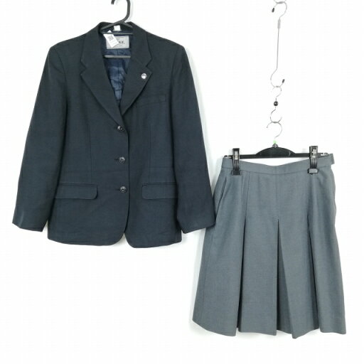 ブレザー スカート 上下2点セット 冬物 女子 学生服 東京立正中学高校 黒 制服 中古 ランクB EY1918 ブレザー スカート 上下2点セット 冬物 女子 学生服 東京立正中学高校 黒 制服 中古 ランクB EY1918