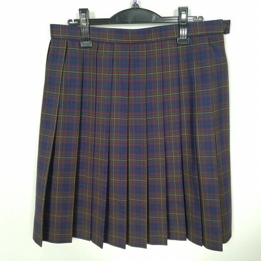 スクールスカート 大きいサイズ 冬物 w75-丈56 チェック 中学 高校 プリーツ 学生服 制服 女子 中古 HK8394 スクールスカート 大きいサイズ 冬物 w75-丈56 チェック 中学 高校 プリーツ 学生服 制服 女子 中古 HK8394