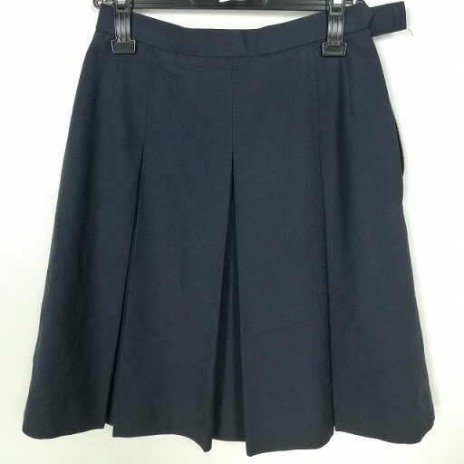 スクールスカート 冬物 w63-丈53 紺 中学 高校 プリーツ 学生服 制服 女子 中古 HK8462 スクールスカート 冬物 w63-丈53 紺 中学 高校 プリーツ 学生服 制服 女子 中古 HK8462