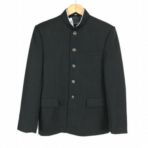 学生服 学ラン 165Y 男子 上着 丸洗い可 ウール混 標準型学生服 ラウンドカラー カシドス 黒 中古 ランクC a3 JJ6691 学生服 学ラン 165Y 男子 上着 丸洗い可 ウール混 標準型学生服 ラウンドカラー カシドス 黒 中古 ランクC a3 JJ6691