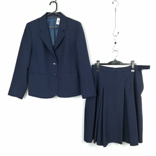 ブレザー スカート 上下2点セット 155A 富士ヨット 冬物 女子 学生服 瀬谷高校 紺 制服 中古 ランクB EY1951 ブレザー スカート 上下2点セット 155A 富士ヨット 冬物 女子 学生服 瀬谷高校 紺 制服 中古 ランクB EY1951
