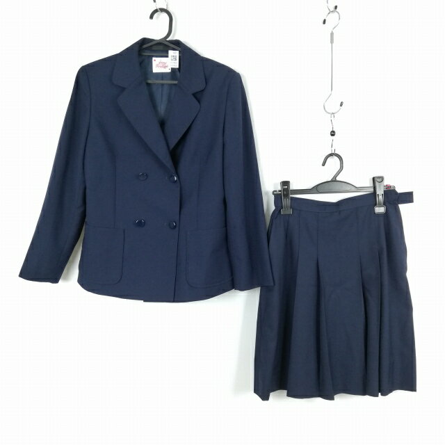 ブレザー スカート 上下2点セット 165AS カンコー 冬物 女子 学生服 中学 高校 紺 制服 中古 ランクC EY1953